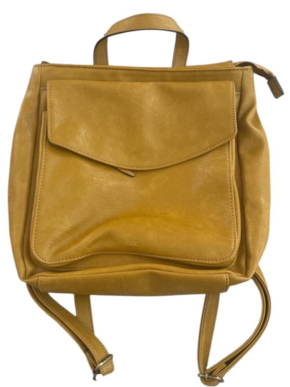Relic by Fossil Mustard Yellow Backpack Faux Leather Mini Backpack Travel Bag